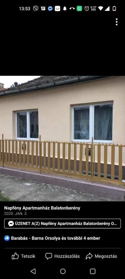 Napfény Apartmanház Balatonberény Extérieur photo
